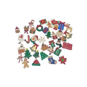 Christmas Tree Ornaments Set Of 35+ Handmade Polymer Clay Holiday VTG Decor